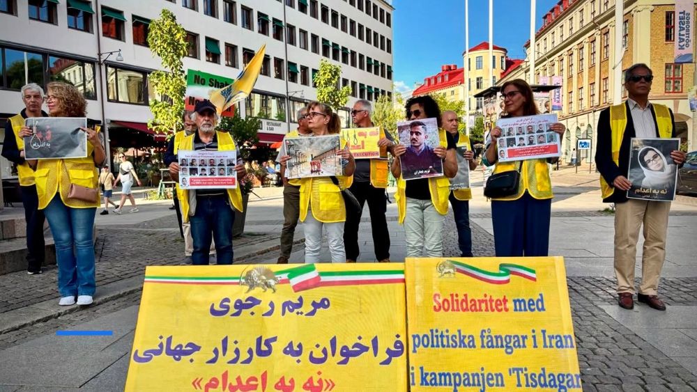 Sweden – August 25, 2026: MEK supporters in Gothenburg marked 135 weeks of #NoToExecutionTuesdays.