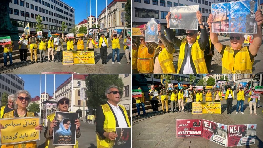 Sweden – August 11, 2026: MEK supporters in Gothenburg marked 133 weeks of #NoToExecutionTuesdays.