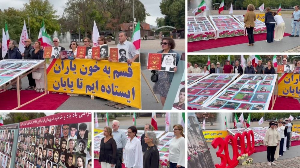 Participants in Gothenburg pay tribute to the martyrs of Iran’s 1988 massacre and those who sacrificed their lives for freedom and democracy.