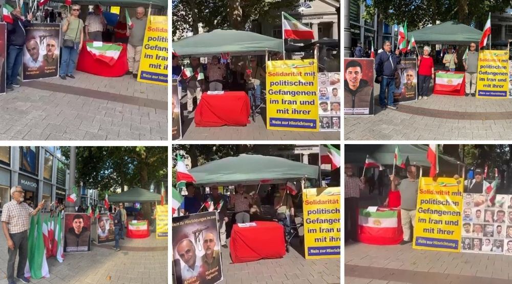 PMOI supporters gather in Hamburg to condemn executions in Iran and call for an end to the death penalty.