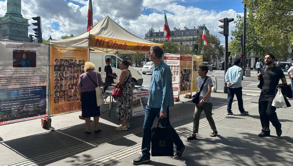A Paris exhibition highlights the sacrifices of Iranian protesters and condemns the execution of political prisoners.