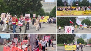 Toronto, Canada – August 8, 2026: Supporters of the Iranian Resistance commemorate the 1988 Massacre, condemn executions and reject all dictatorships.
