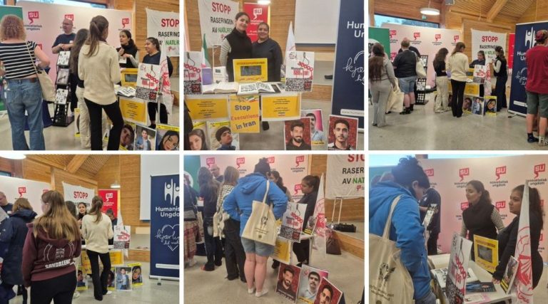 UNID activists at Utøya spotlight Iran's executions, the 1988 massacre, and the call for justice.