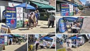 Winchester event highlights Iran’s executions and human rights abuses, with support for freedom, democracy, and a secular republic.