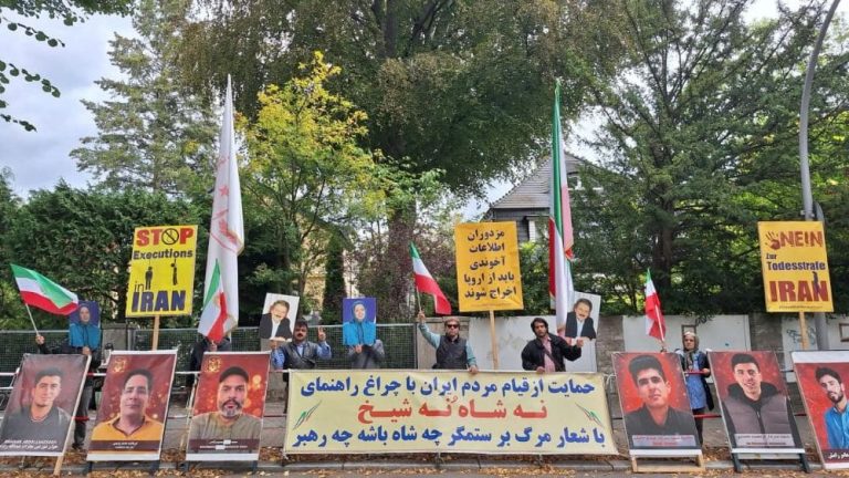PMOI/MEK supporters mark the 195th day of their sit-in outside the Iranian regime’s embassy in Berlin.