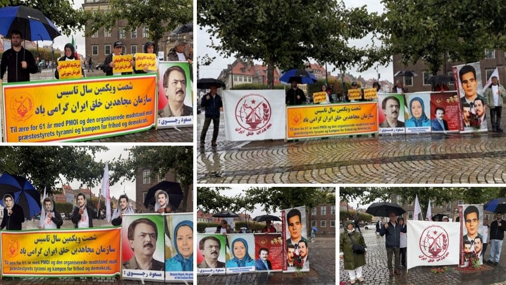 MEK supporters in Copenhagen mark the 61st anniversary of the PMOI’s founding on September 4, 2026.