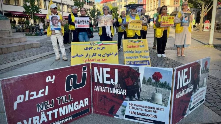 Sweden – September 22, 2026: MEK supporters in Gothenburg marked 139 weeks of #NoToExecutionTuesdays in 64 prisons across Iran.