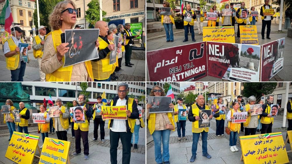 Sweden – September 1, 2026: MEK supporters in Gothenburg marked 136 weeks of #NoToExecutionTuesdays.
