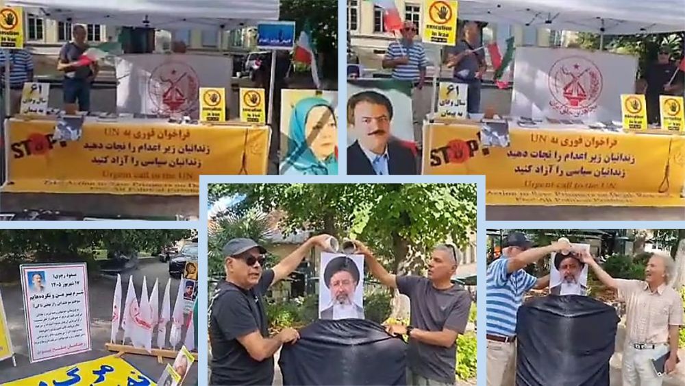 PMOI supporters staged a photo exhibition and rally in Heidelberg, urging immediate action to halt executions in Iran.