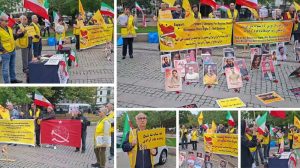 Iranian Resistance supporters rally in Malmö, Sweden, against executions and in support of the NCRI as a democratic alternative.