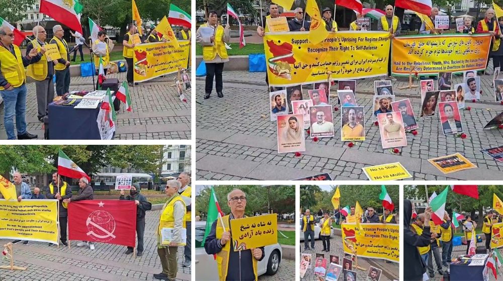 Iranian Resistance supporters rally in Malmö, Sweden, against executions and in support of the NCRI as a democratic alternative.