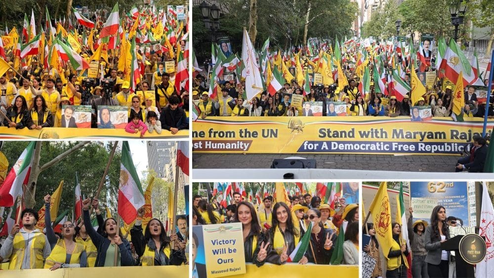 Day 2:Iranian-Americans and supporters of the Iranian Resistance rally outside the UN in New York on Sept 23, 2026.