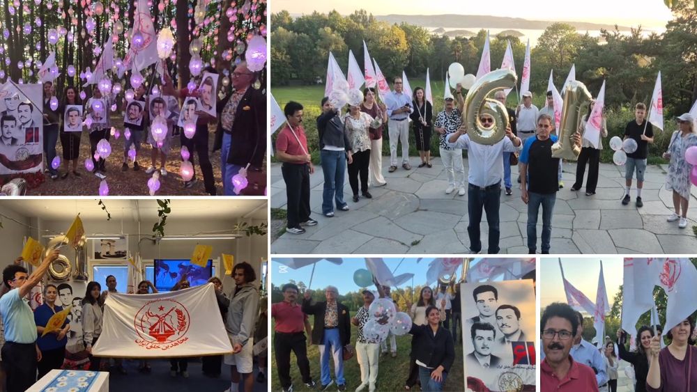 Iranian Resistance supporters in Oslo commemorate the 61st anniversary of the organization’s founding.