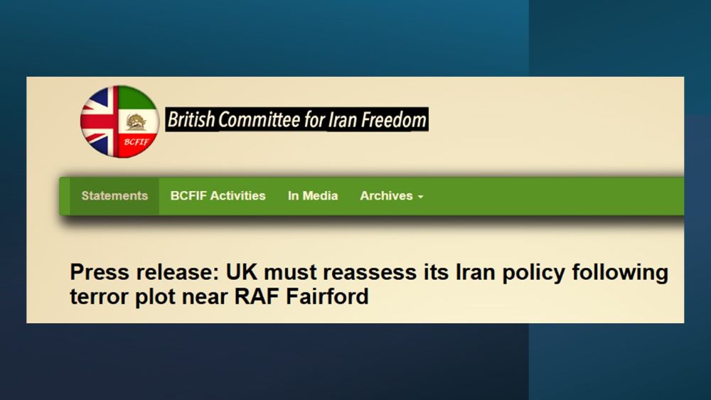 British Committee for Iran Freedom statement on the RAF Fairford terror plot.