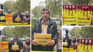 Iranian Resistance supporters in Brussels express solidarity with the No to Execution Tuesdays campaign on October 20, 2026.