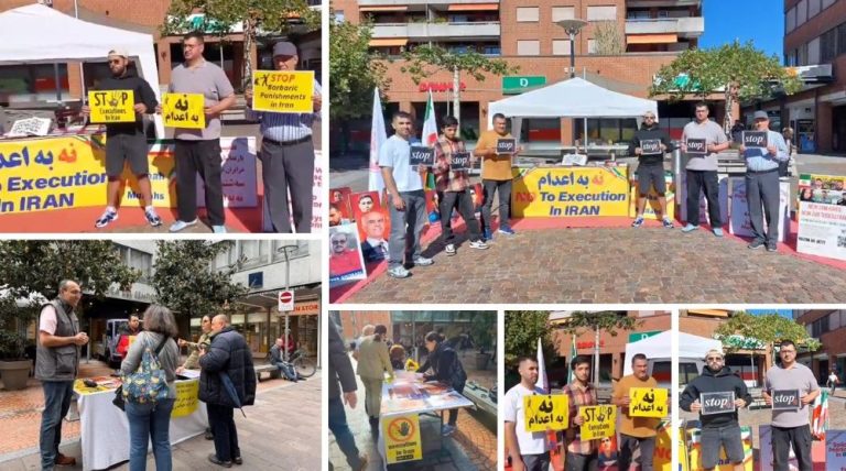 PMOI supporters in Effretikon and Lugano raise awareness of executions in Iran ahead of the World Day Against the Death Penalty.