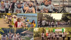 Iranian Resistance supporters join a symbolic run in solidarity with Iranian prisoners and against executions.