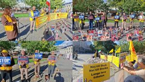 Iranian Resistance supporters rally in Malmö against executions in Iran on World Day Against the Death Penalty.