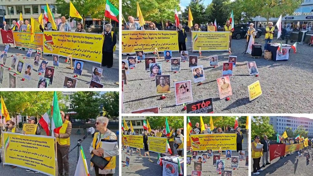 Malmö rally condemns executions of January uprising protesters, honors Tehran’s 1981 uprising and Zahedan’s 2022 Bloody Friday.