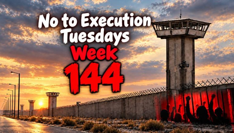 Political prisoners in 66 Iranian prisons join the 144th week of the “No to Execution Tuesdays” hunger strike on October 27, 2026.