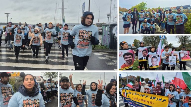 Iranian Resistance supporters in the Oslo Marathon wearing “No to Executions” vests on World Day Against the Death Penalty. #StopExecutionsInIran