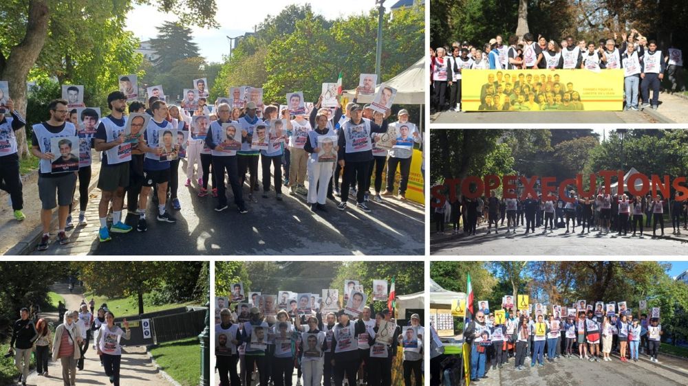 Supporters run at Paris’s Parc Montsouris to demand an end to executions in Iran; 45 political prisoners reportedly executed in 2026.