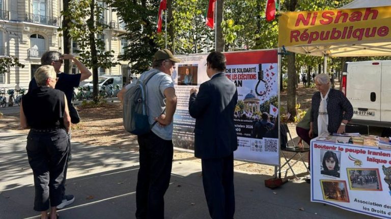A Paris exhibition highlights Iran’s executions, human rights abuses, and calls for an end to the death penalty.