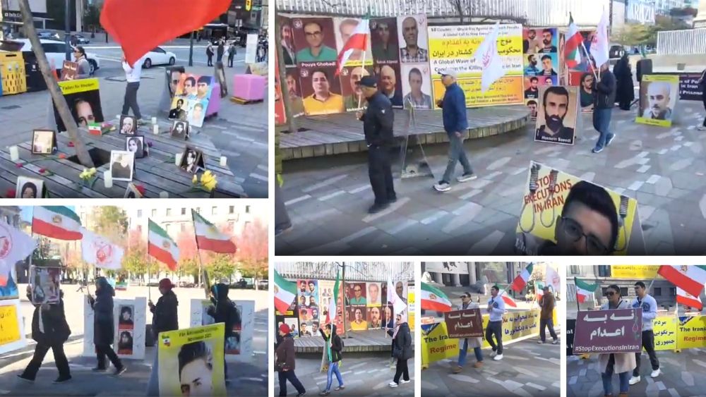 Vancouver rally condemns executions in Iran and demands regime change by the Iranian people.